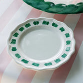 Lisbon Green Stitch Cocktail Plate